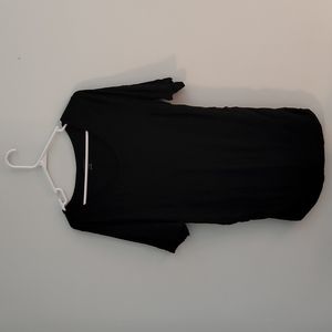 black tunic style maternity shirt